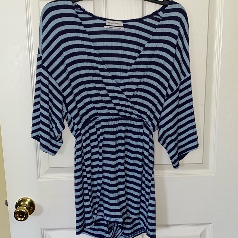 Blue Striped Romper